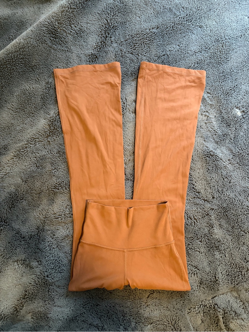 TNA High-Rise Flare Leggings in Terracotta brown
